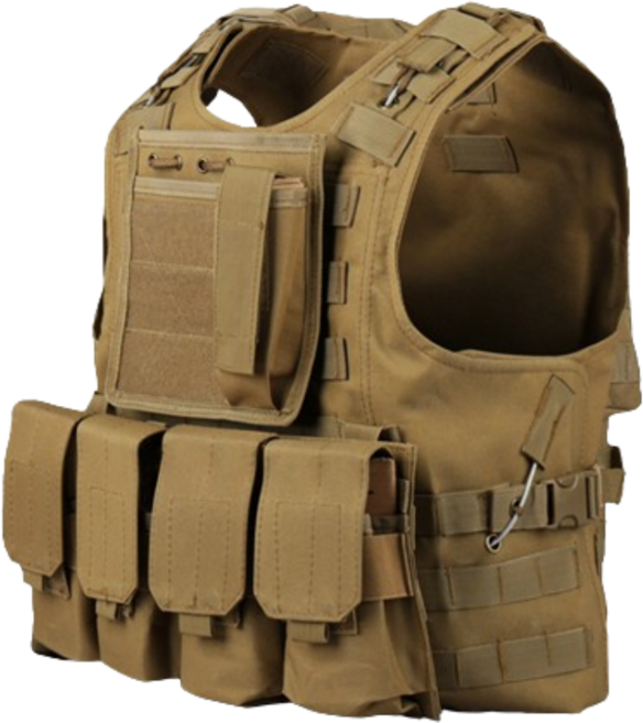 전술조끼 방탄조끼 군용 전투 방탄복 플레이트캐리어 서바이벌 방탄조끼 밀리터리 테크웨어, A. 전술조끼(기본형), 1개, 브라운