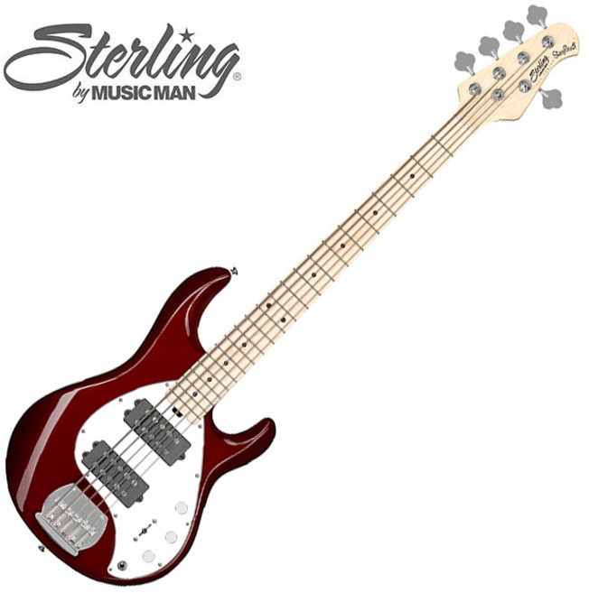 Sterling - StingRay Bass RAY5HH / 스털링 5현 베이스 (Candy Apple Red), *, *, *, 1개