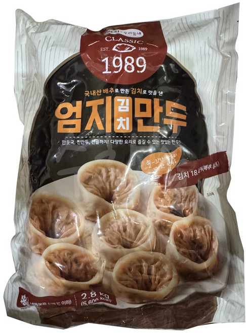 푸드드림 엄지식품 김치손만두1.4kg, 1.4kg, 1개