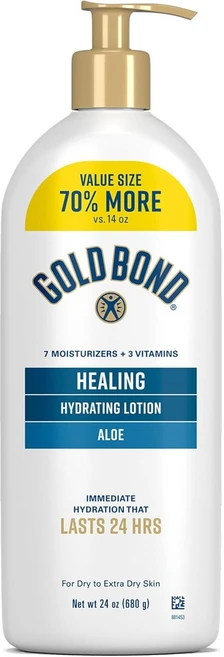 골드본드 힐링 하이드레이팅 로션 알로에 함유 24온스, 1개, 680g - 쿠팡