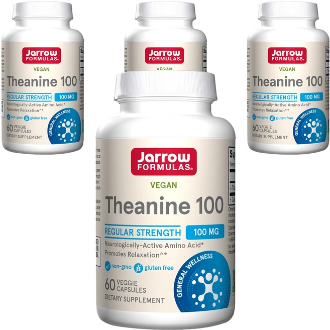 재로우 테아닌 100mg 베지 캡, 60정, 4개 - 쿠팡