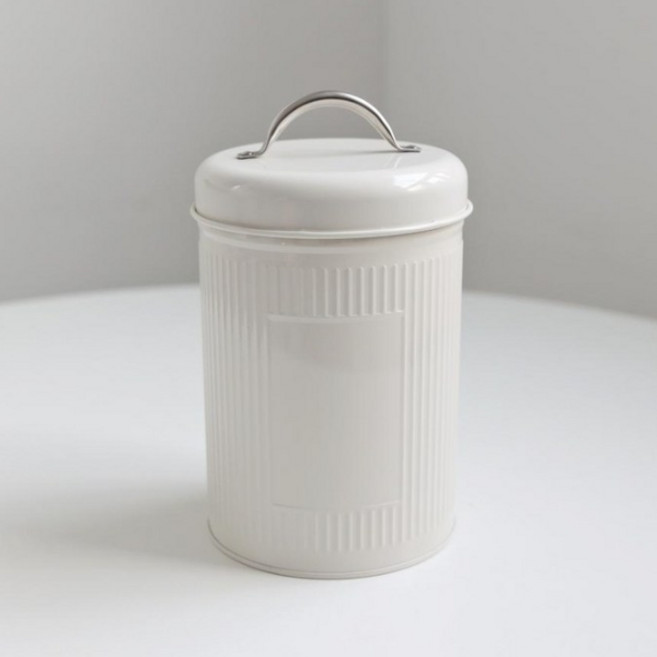 케이트가든 원통형 틴케이스 캡슐 커피 캡슐 세제 보관함, 1개