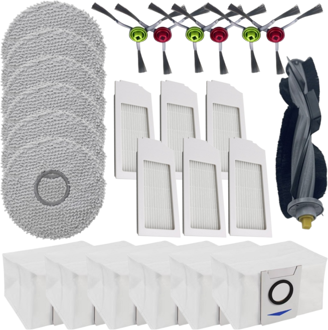 비브랜드 에코백스 디봇 로봇청소기 X1 T10 옴니 걸레 더스트백 리필 호환 부품, 1세트, 풀소모품