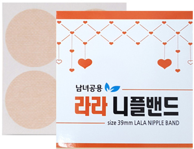 바르고바른 니플밴드 39mm 남녀공용 유두가리개 104매입