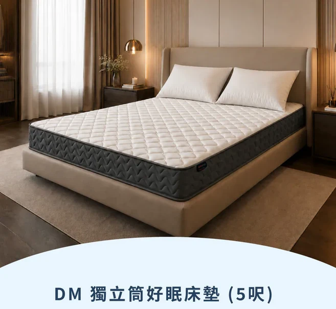 RICHOME 捲包獨立筒雙人床墊 BE294, 20cm, 中等的