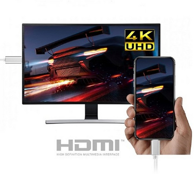 4K 타입C to HDMI 핸드폰 스마트폰 노트북 태블릿 넷플릭스 유튜브 TV연결 미라캐스트 미러링 케이블 가성비 추천, 1개