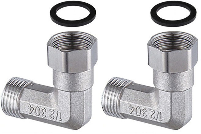 정담 15A 304 스텐 엘보 수도 배관 부속품, 2개