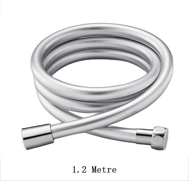 PVC 고압 실버 샤워 호스 욕실핸드 헬드 헤드 유연배관 와인딩 방지 GI/2 범1/1.5 m 2m, 07 PVC Silver-1.2m