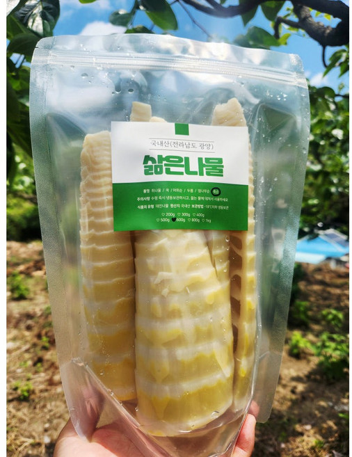 [산지직송] 생죽순 맹종 오죽 분죽 냉동 죽순 삶은죽순, 600g, 1개