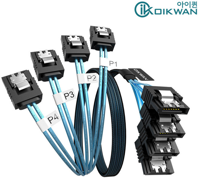 4P TO 4P SATA3 케이블50cm 6Gpbs/7PIN핀 초고속 데이터전송 SSD 사타케이블, 50cm, 1개