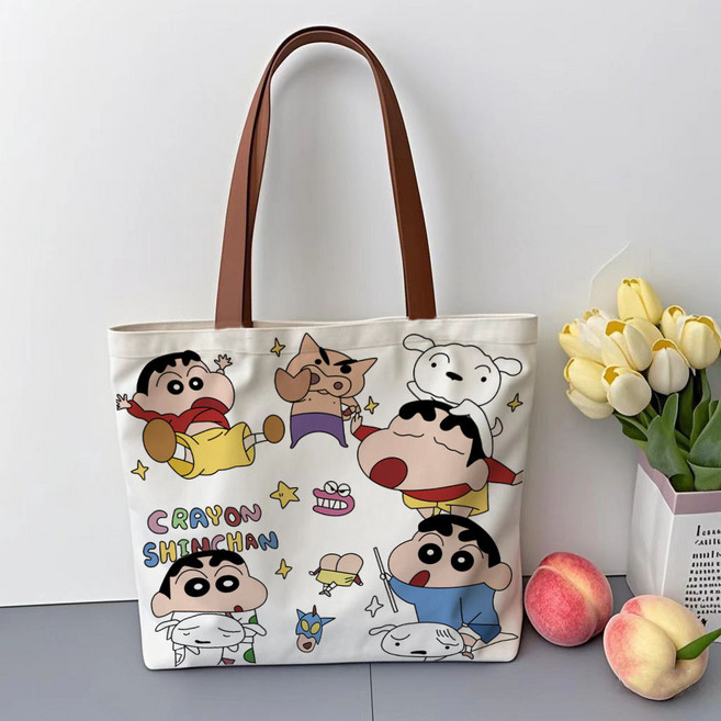 짱구 캔버스백 대용량 토트 숄더백