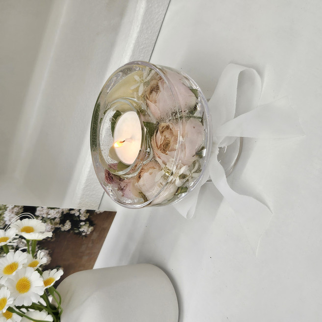 부케 캔들홀더 만들기 셀프캔들홀더 키트 드라이플라워 소이캔들 부케말리기 선물 DIY, DIY 세트, 낮은잔 홀더