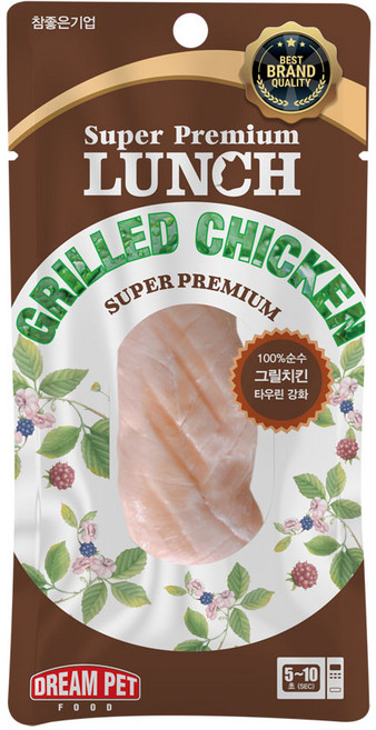 슈퍼 프리미엄 런치 그릴 치킨 고양이간식, 30g, 1개