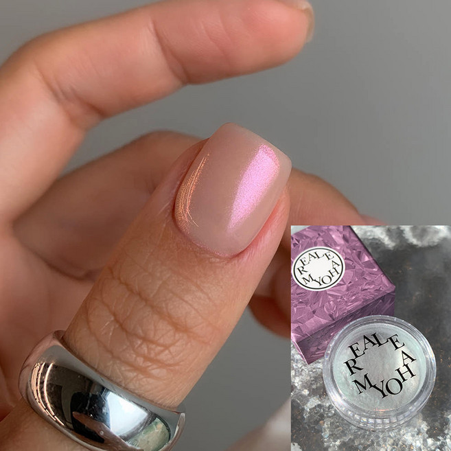 리얼묘해 리얼프린세스 오로라 미러 네일파우더, 1개, 화이트