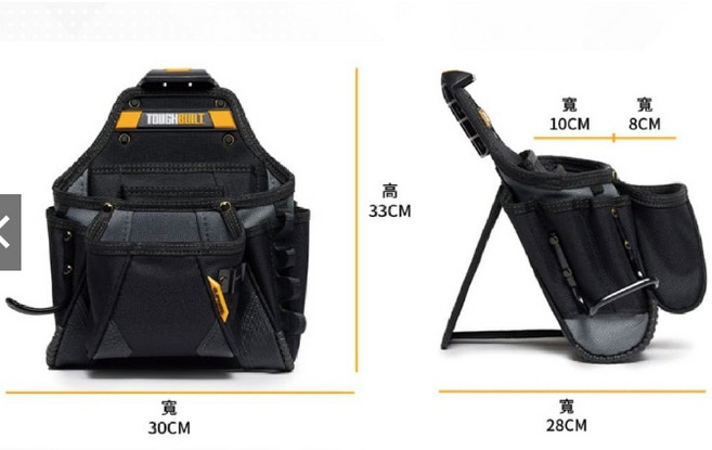 TOUGHBUILT 多功能工具袋-附鐵鎚架 專業工具收納 耐磨便攜, 1個, TB-CT-01 美國托比爾