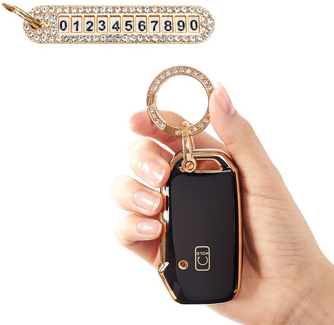 기아 차키케이스 기아 키커버 기아 키홀더 호환 기아 스마트키케이스, A/블랙/(1번)