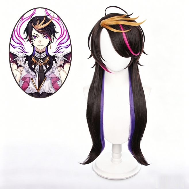 코스프레 니지산지 슈 야미노 캐릭터 가발 할로윈 이벤트, 야미노 슈, 1개