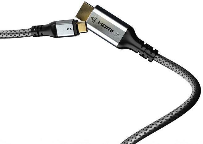 케사드 UHD 8K USB-C TO HDMI 케이블 2M ZCHD8442-8K, 1개