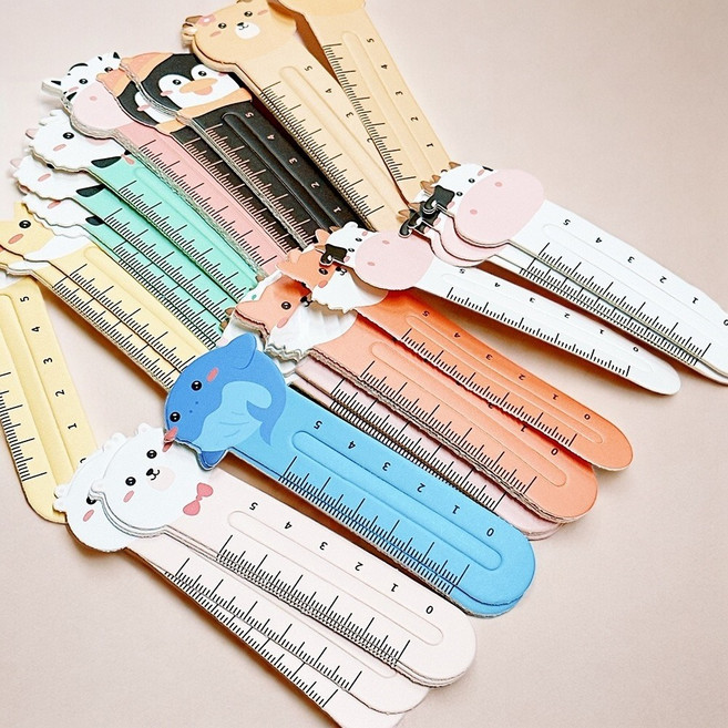 덕몰 책갈피 자 룰러 북마크 애니멀모양