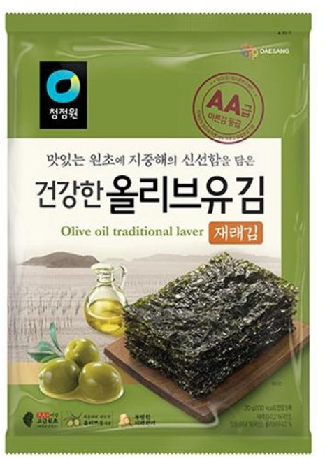 청정원 올리브유 재래김 (1절x5매), 1개