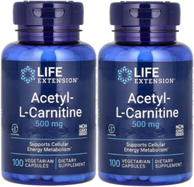 라이프익스텐션 아세틸 L 카르니틴 500mg 베지캡슐 100정, 2개 - 쿠팡