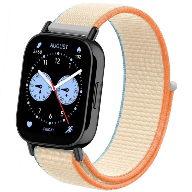 오네꼬네 샤오미 레드미 워치5 라이트 액티브 호환 스트랩 시계줄 밴드 나일론 22mm, 크림, 1개