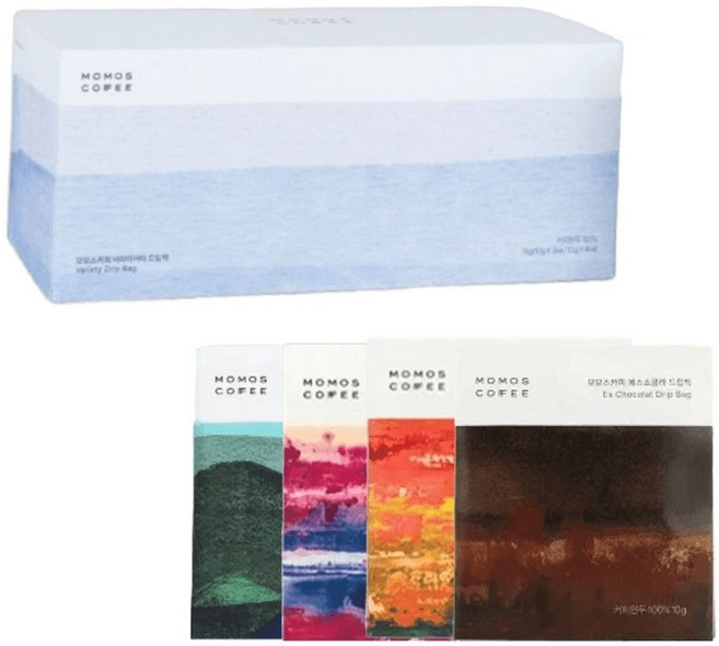 모모스커피 시그니처 드립백 4종 선물세트 총28매 (쇼핑백포함), 1개, 4종 시그니처 드립백 기프트
