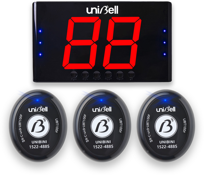 유니벨 블랙 장거리 무선호출벨 +수신기모니터 SET 거리연장 2층 이상용, 2002F, 1개, 1개