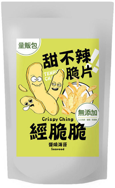 經脆脆 Crispy Ching 甜不辣脆片-醬燒海苔 大容量分享包, 200g, 1包