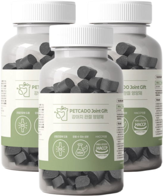 PETCADO JOINT GIFT 강아지 슬개골 영양제, 3개, 관절, 100정