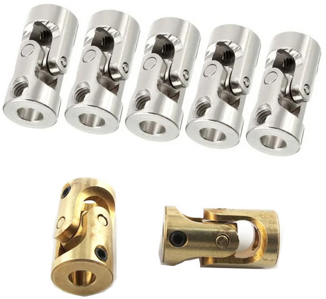 RC 보트 자동차 금속 범용 커플 CARDAN 2MM 175MM 4MM 5MM 6MM 8MM 10MM 샤프트 모터 짐벌 커넥터, D11L23 6mmx6mm, 1개