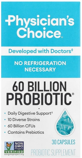 Physician's Choice 600억 프로바이오틱 지연 방출 베지캡슐 30정, 1개 - 쿠팡
