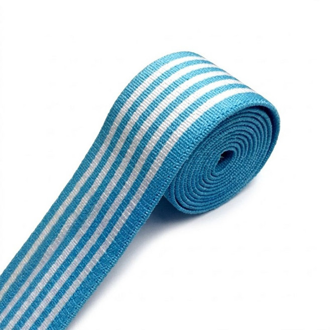 [청라핸즈] 허리고무밴드 고무줄 블루 오선 40mm (09-765), 1개