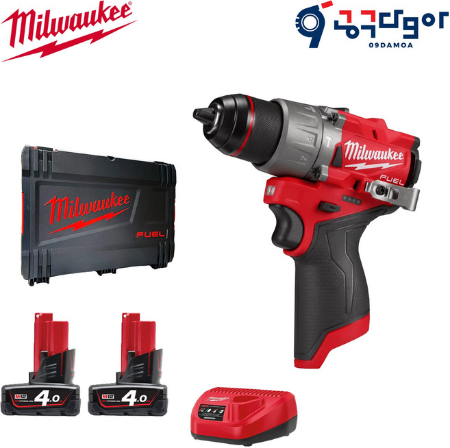 밀워키 M12 FPD2-402X 12V 충전 드릴드라이버 해머드릴 GEN3 4.0Ah 2개