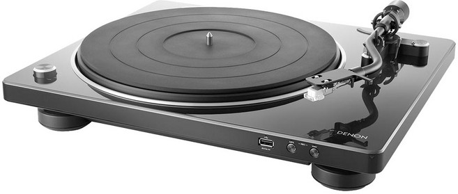 데논 DP-450USB 턴테이블 아날로그 레코드 LP 플레이어 전축 축음기(aux젠더증정), 블랙, 블랙