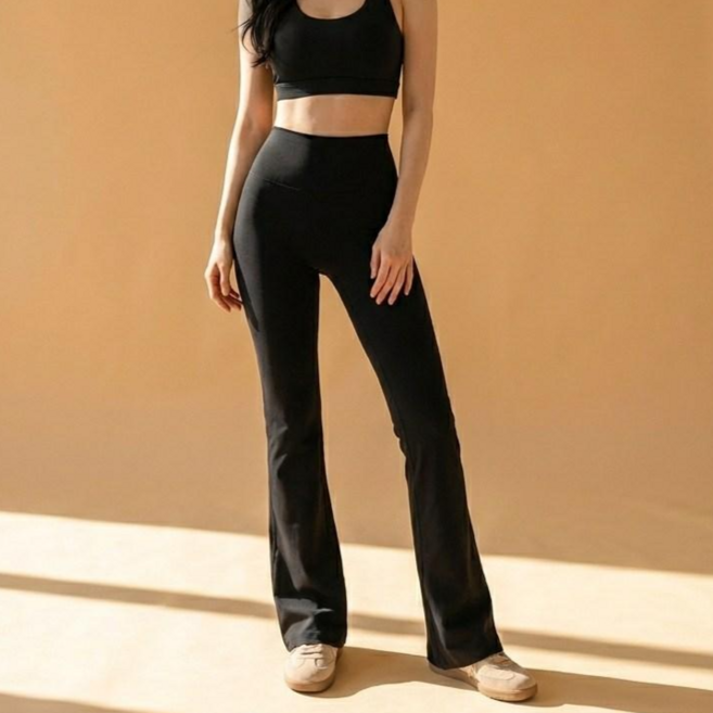 마린웨이브 허리가 쫀쫀한 부츠컷 레깅스 필라테스 요가 팬츠