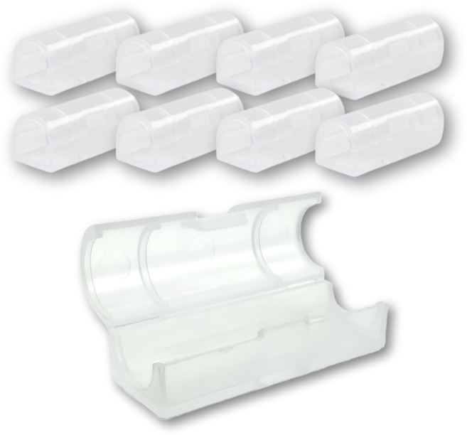 코지박스 케이블 선정리 클립 홀더 후크 캡형, 20개, 반투명 대형