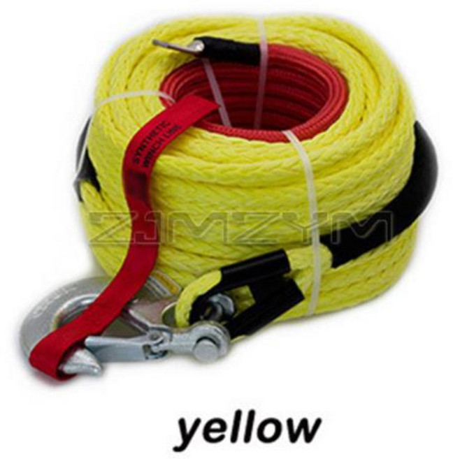 다색 윈치 라인 견인 로프 8mm x 15M 폴리머 합성 섬유 오프로드 차량 플라즈마