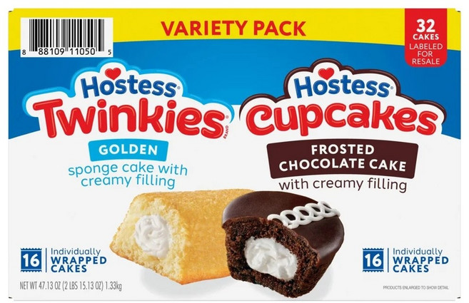 호스티스 트윙키 앤 딩동 버라이어티팩 32개입 Hostess Twinkies And Ding Dongs Variety Pack (1.31 oz. 32 pk.), 1.192kg, 1개