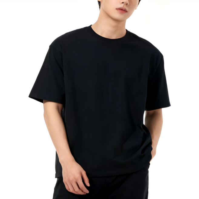 벨에라 남성용 빅사이즈 면 무지 기본핏 반팔티 4종세트