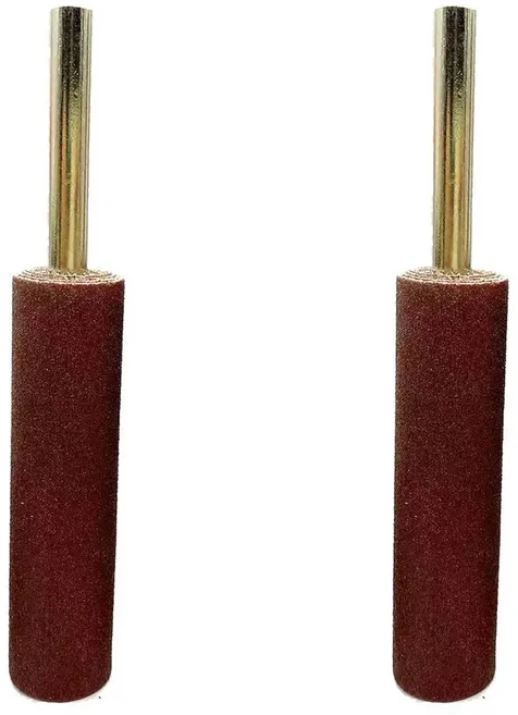 드릴 및 로터리 액세서리용 대형 원통형 헤드 사포 샌딩 밴드 스틸 생크 드럼 연마 도구 2 개, 240 Grit