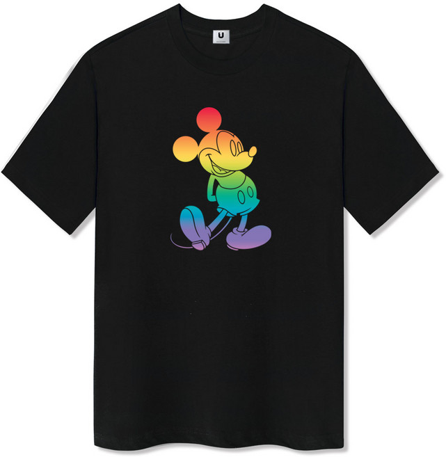 일루소 디즈니 레인보우 미키 반팔티