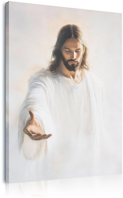 예수 캔버스 벽 아트 기독교 하나님의 손 장식 그림 종교 성경 그림 포스터 프린트 교회 기도실 거실 홈 데코 액자 30.5x40.6cm(12x16인치) 164150, 예수-2