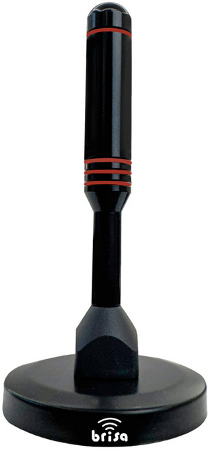 브리사 디지털 TV 안테나 자석 스탠드형 UHD 지상파 실내 수신기 USB 증폭기, 블랙, 1개