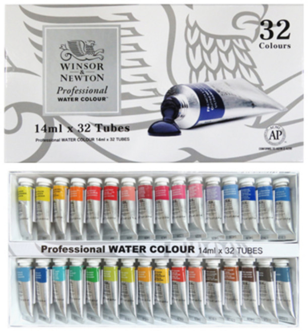 윈져&뉴톤아티스트 수채화물감세트 14mlx32색 WI019032
