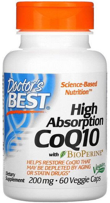 닥터스베스트 코엔자임Q10 200mg 60베지캡슐 (큐텐 바이오페린), 60정, 1개