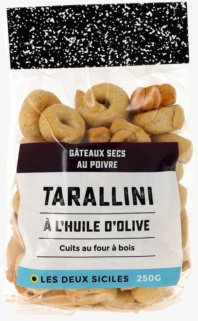 프랑스 레 듀 시칠리아 Les deux siciles 올리브 오일의 마른 고추 케이크 타랄리니, 250g, 6개