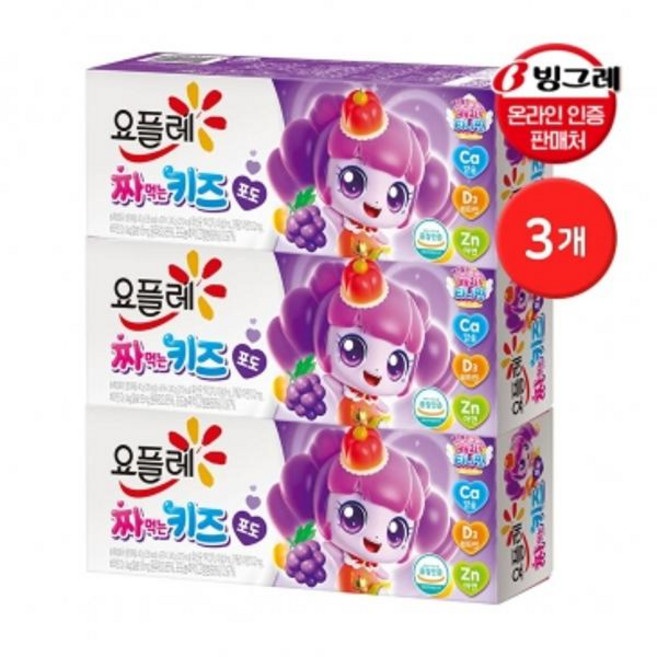 빙그레 요플레 짜먹는 키즈 포도 240g, 1개