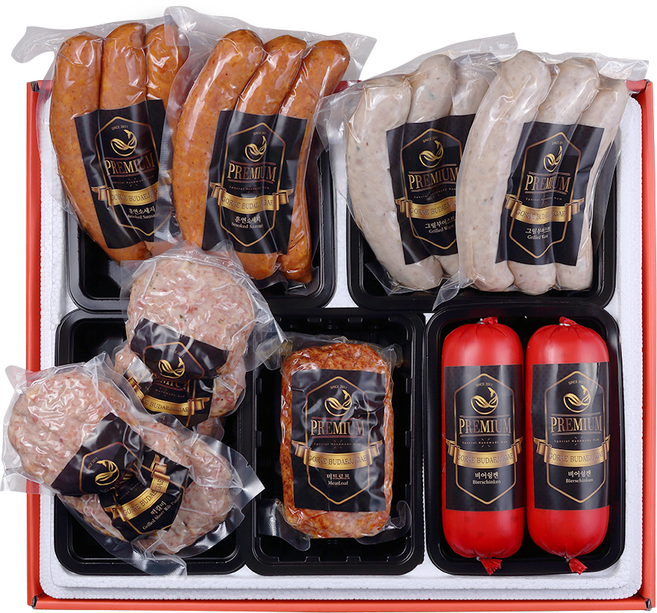 수제햄 선물세트 2호 고래부대찌개 설 추석선물 소세지 소시지 햄 비어슁캔 복 그릴, 1개