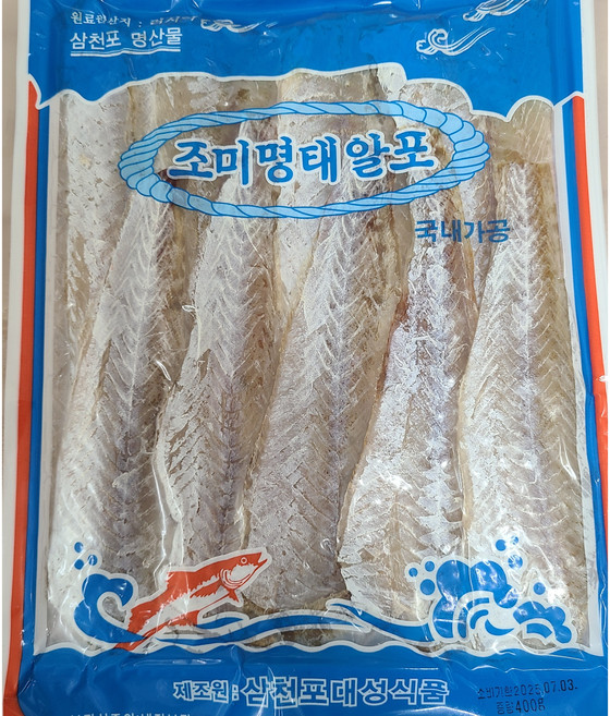 삼천포 명품쥐포 300g/400g / 대성/성일 국내가공쥐포 / 명태알포 / 삼천포쥐포, 9.명태알포-국내가공, 1개, 400g